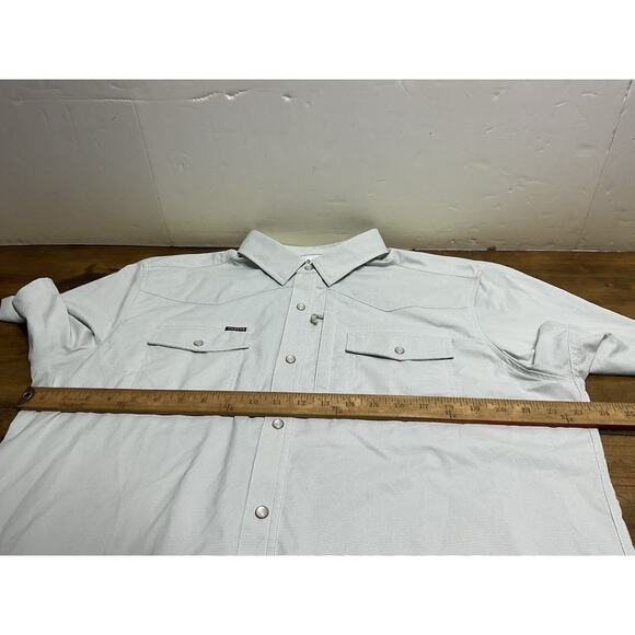 Poncho Shirt Mens XL Slim Fit Mint Green Pearl Snap Western NWT - Picture 7 of 11